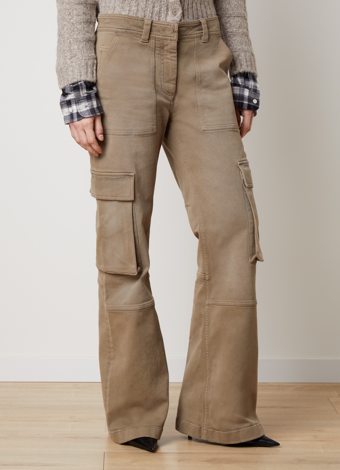 Acne Studios Mid waist straight fit jeans met gekleurde wassing - detail 2 khaki