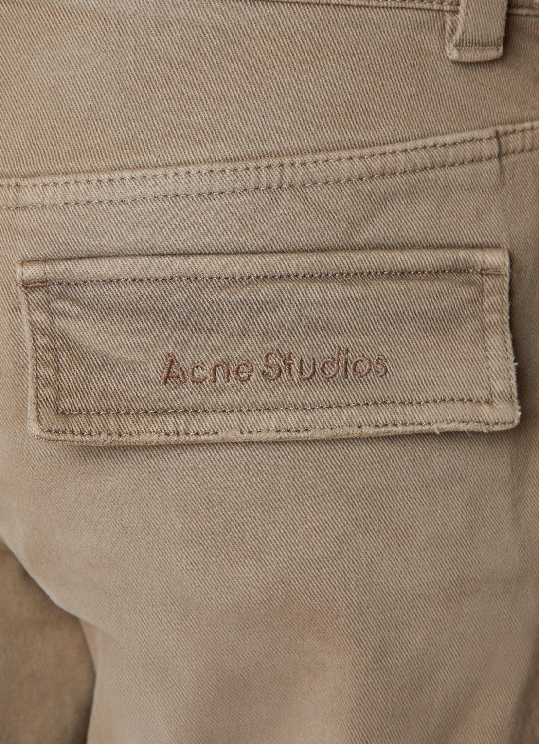 Acne Studios Mid waist straight fit jeans met gekleurde wassing - detail 3 khaki