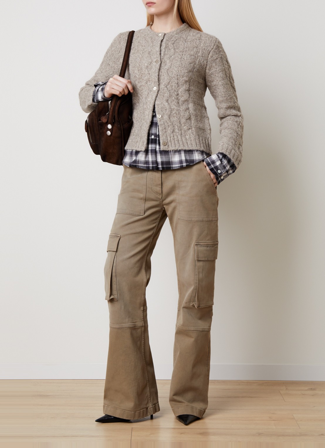 Acne Studios Mid waist straight fit jeans met gekleurde wassing - voorkant 5 khaki