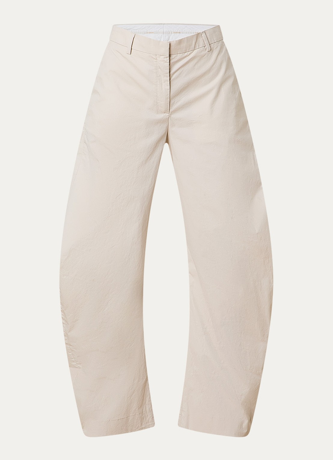 Acne Studios Mid waist wide fit chino met steekzakken - voorkant 2 creme
