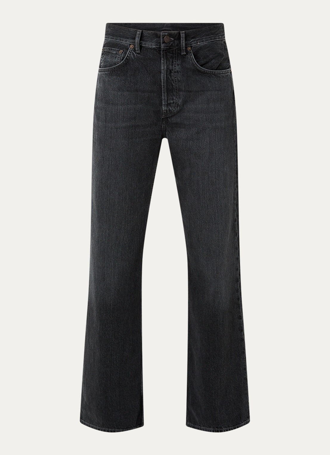 Acne Studios Mid waist wide leg jeans met gekleurde wassing - voorkant 2 antraciet