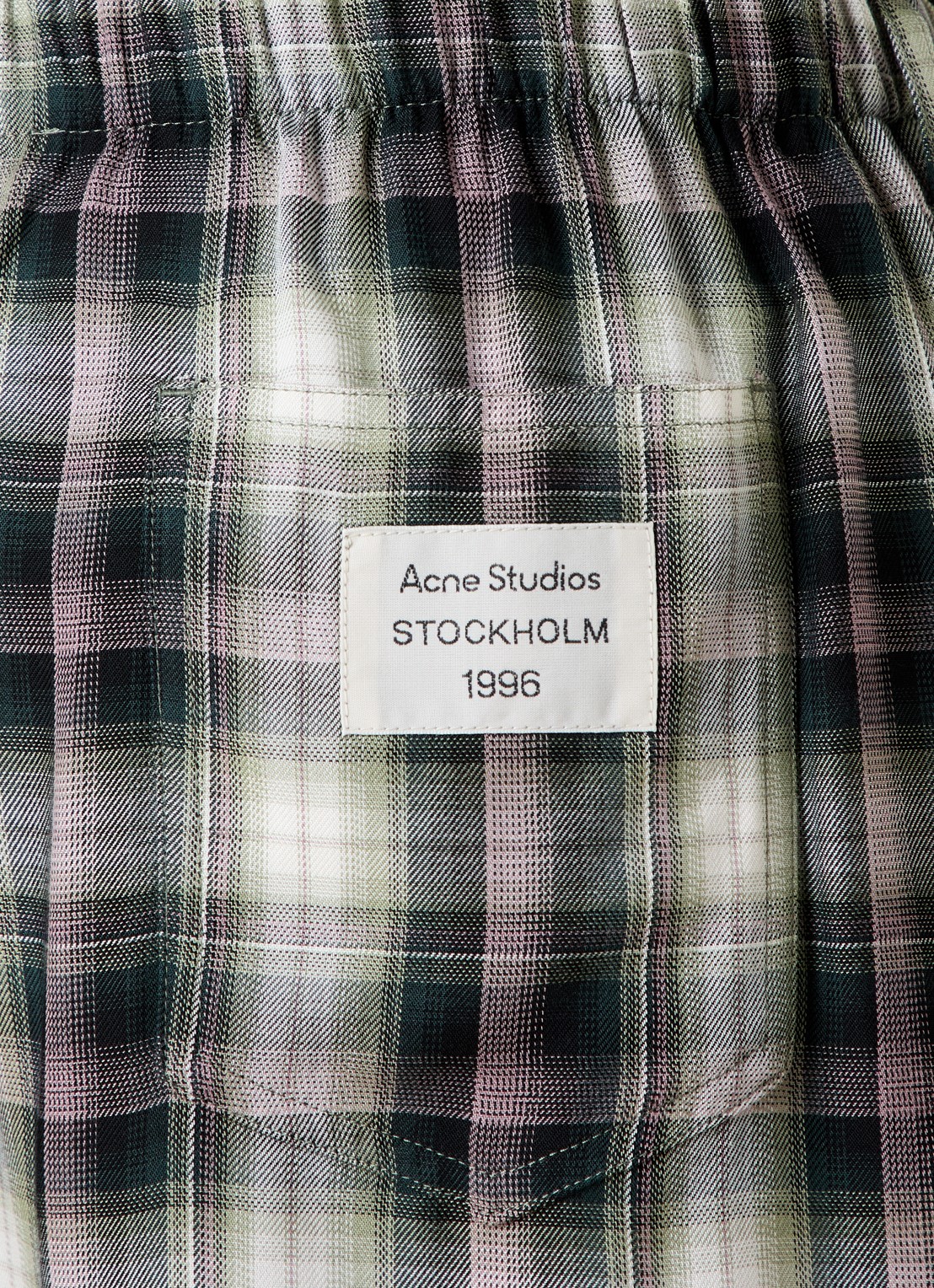 Acne Studios Midi rok met ruitdessin en steekzakken - detail 5 zwart