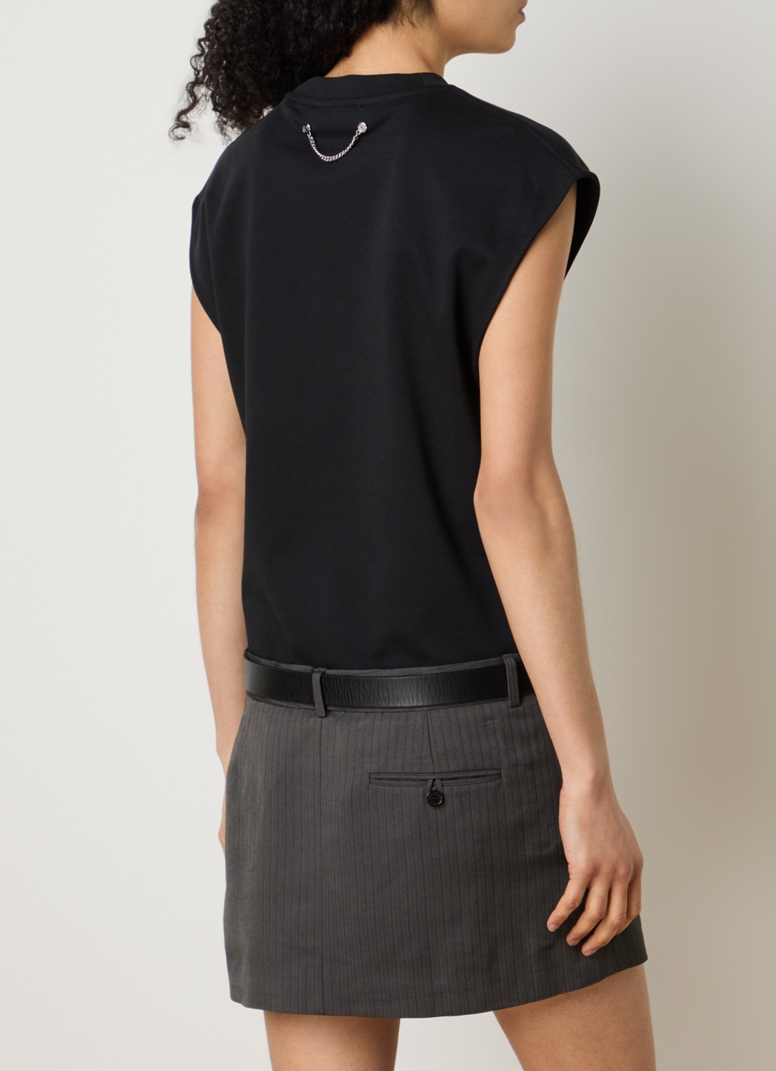Acne Studios Mini jurk met ronde hals - achterkant 3 zwart