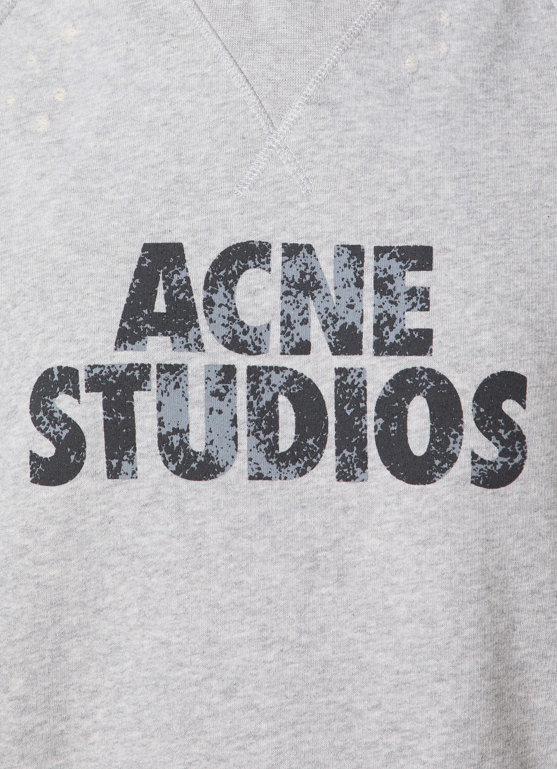 Acne Studios Mouwloze top met logo - detail 3 grijsmele