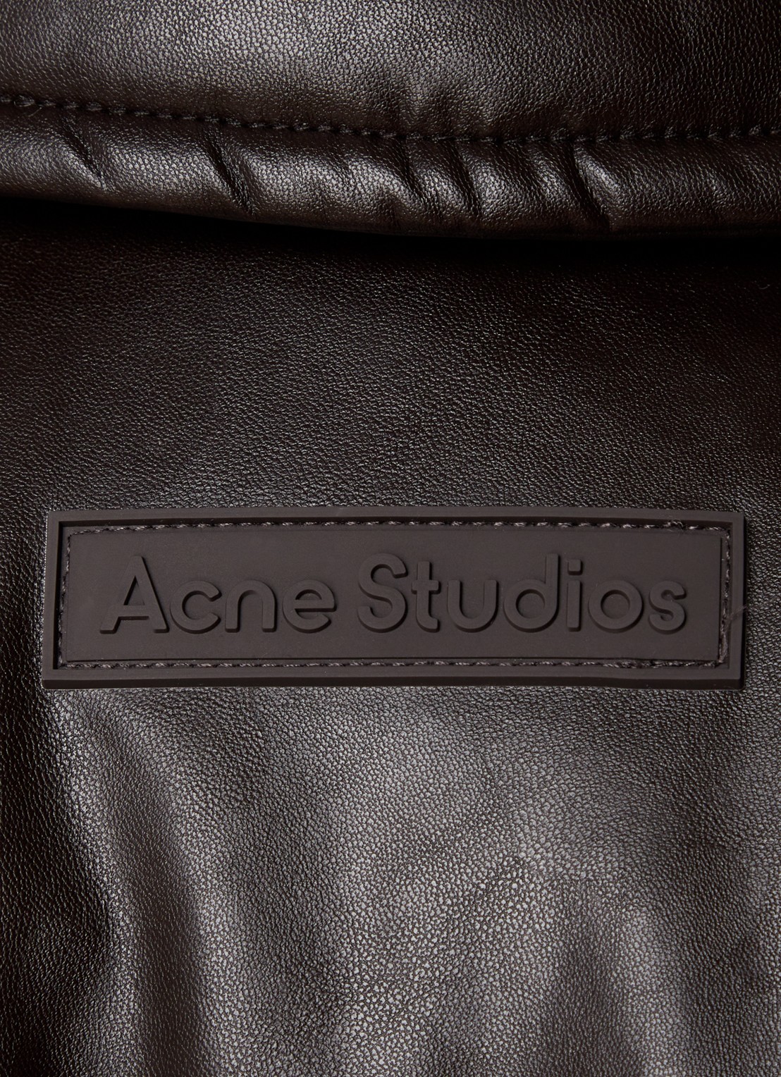Acne Studios Onnea cropped bomberjack  - detail 4 donkerbruin