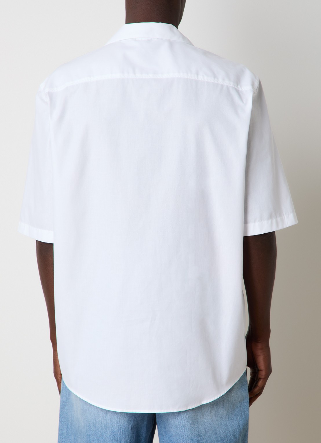 Acne Studios Oversized fit overhemd met borduring - achterkant 8 wit