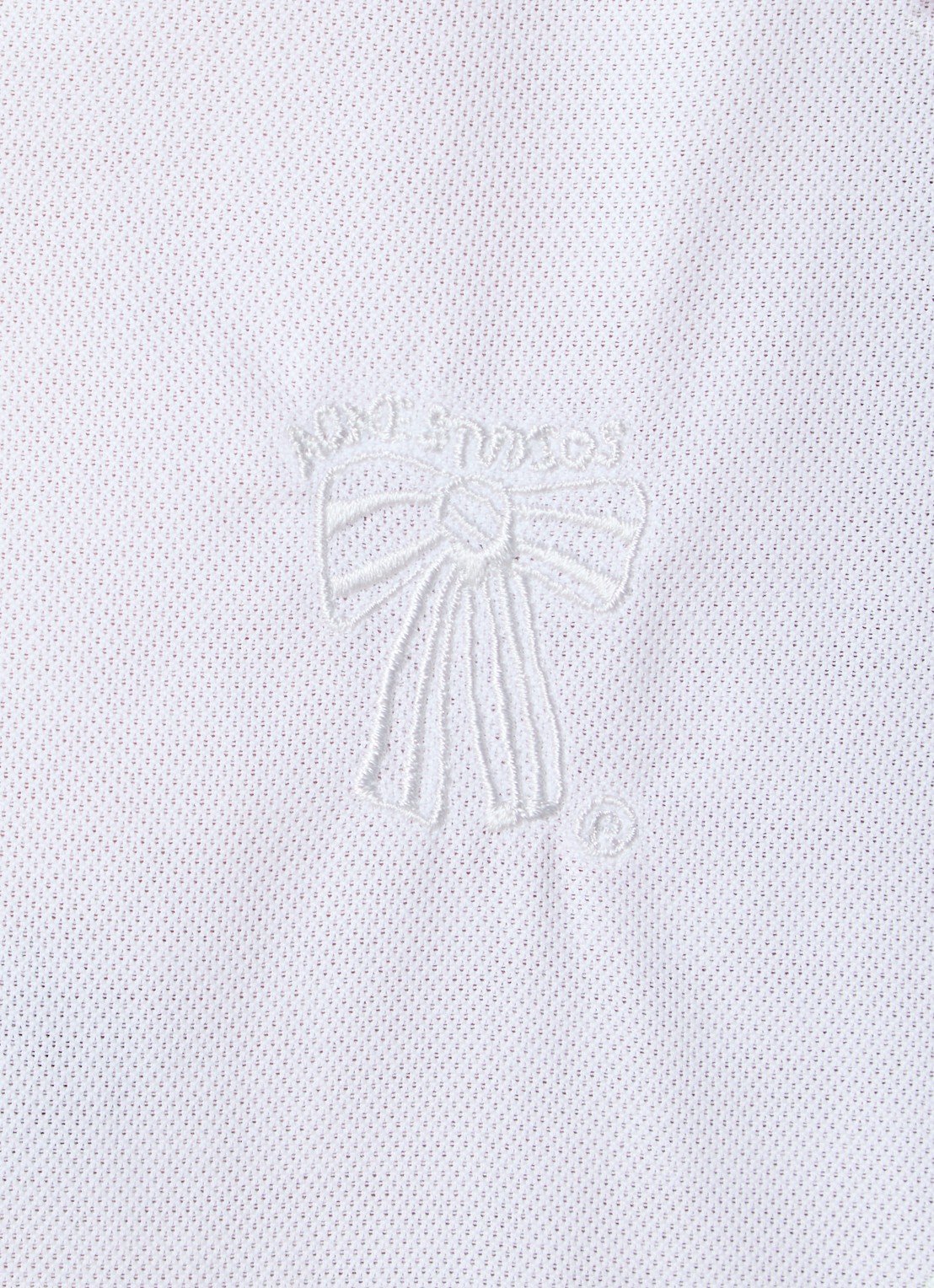 Acne Studios Oversized fit overhemd met borduring - detail 4 wit