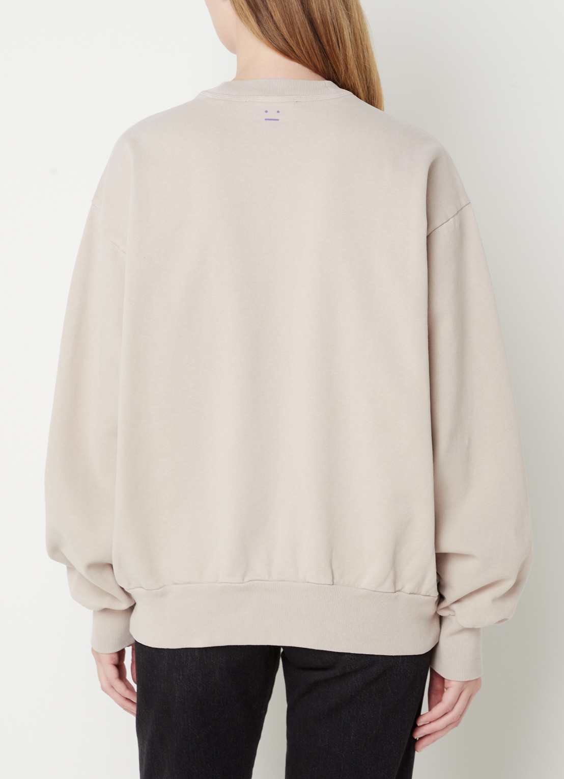 Acne Studios Oversized sweater van  katoen  - achterkant 5 donkerbeige