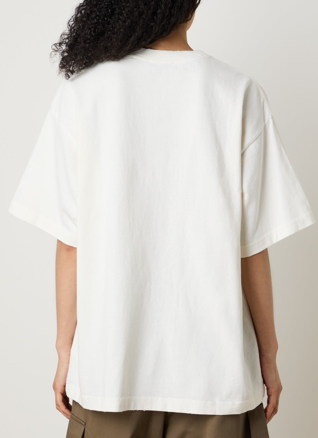 Acne Studios Oversized T-shirt met logoprint - achterkant 3 gebroken wit