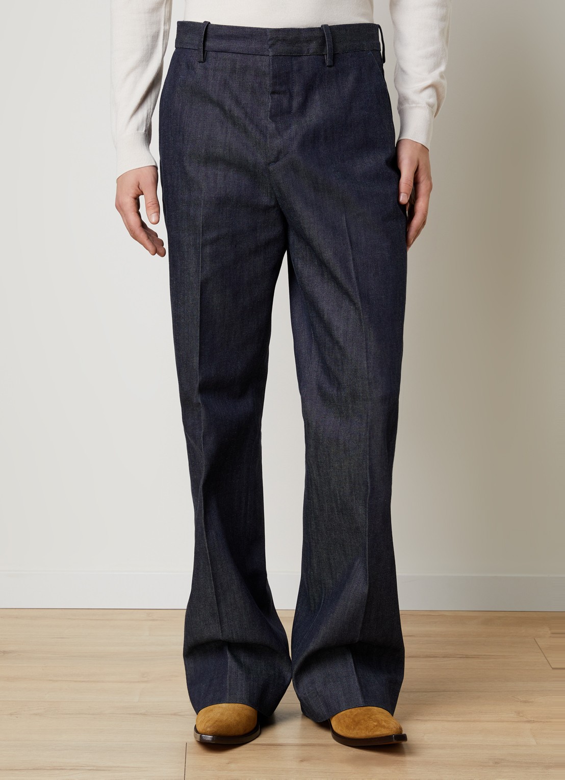 Acne Studios Palvin straight leg jeans met donkere wassing - detail 4 indigo