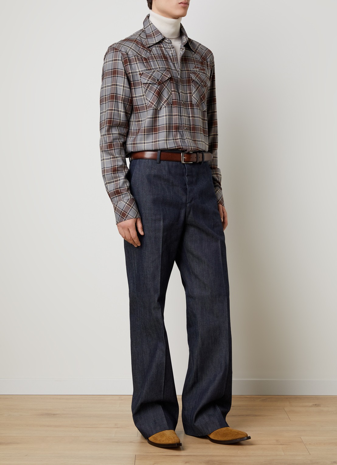 Acne Studios Palvin straight leg jeans met donkere wassing - voorkant 3 indigo