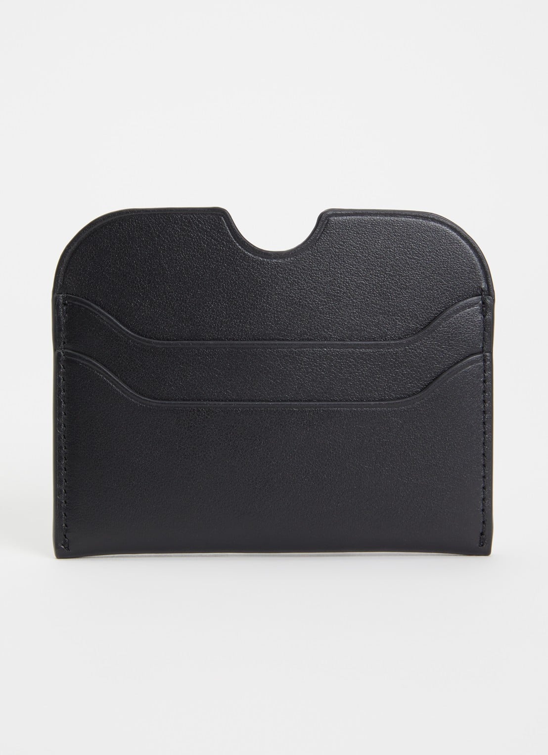 Acne Studios Pasjeshouder van kalfsleer met logo - achterkant zwart