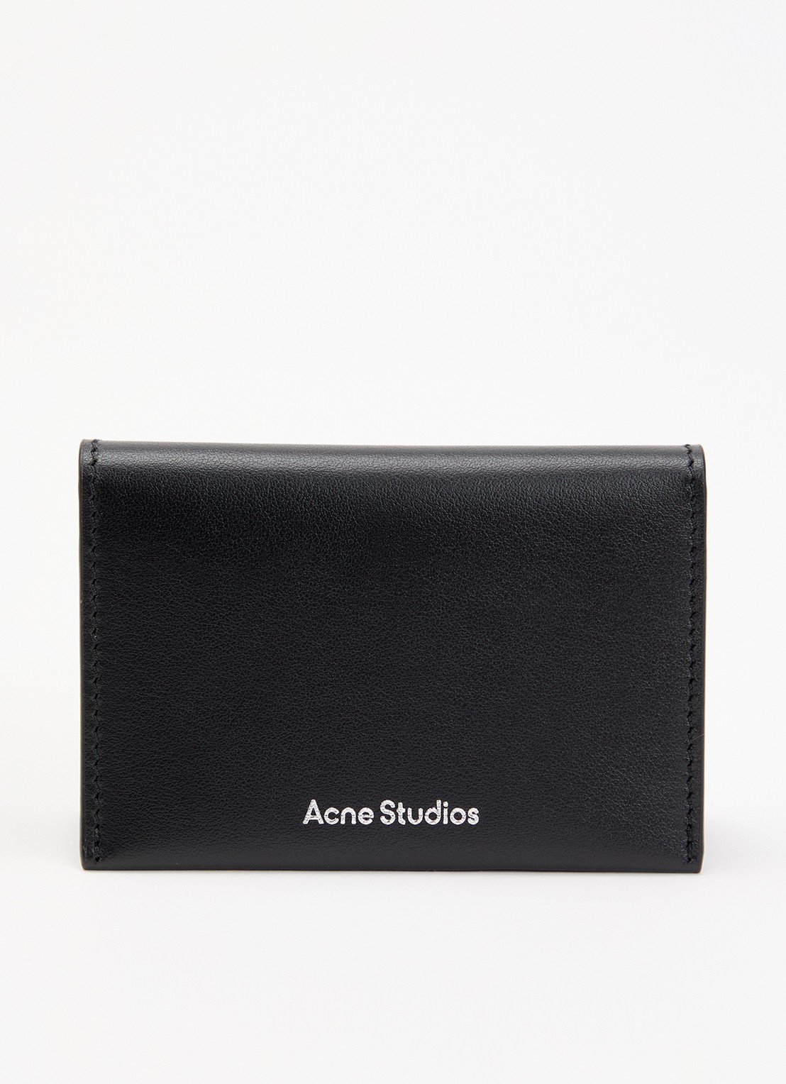 Acne Studios Pasjeshouder van kalfsleer - voorkant zwart