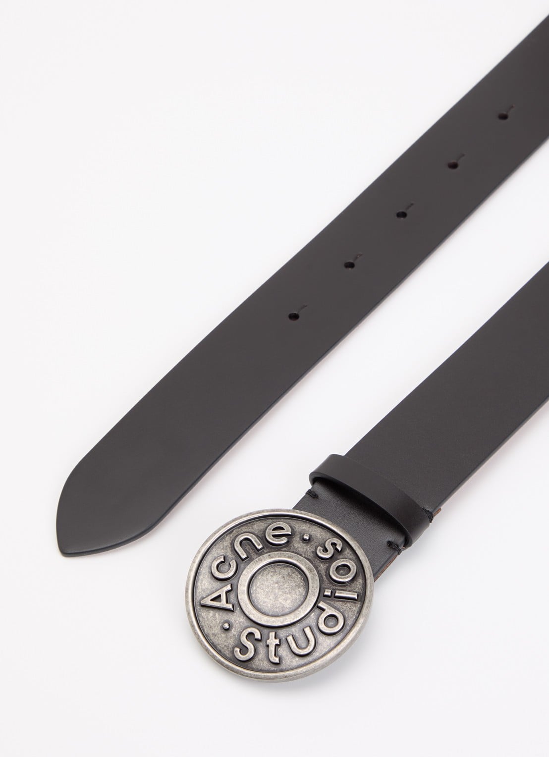 Acne Studios Riem van leer - detail zwart