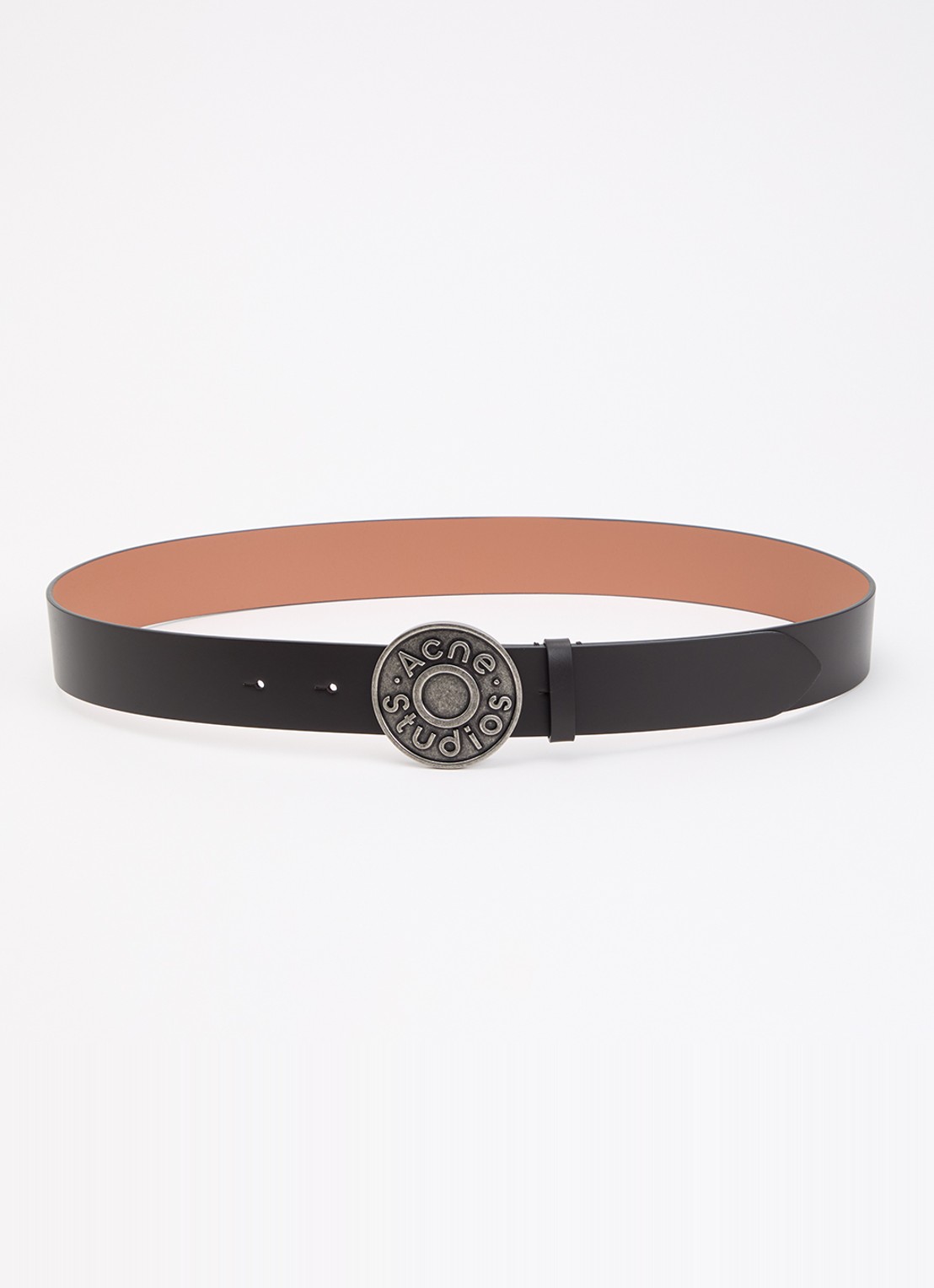 Acne Studios Riem van leer - voorkant 3 zwart
