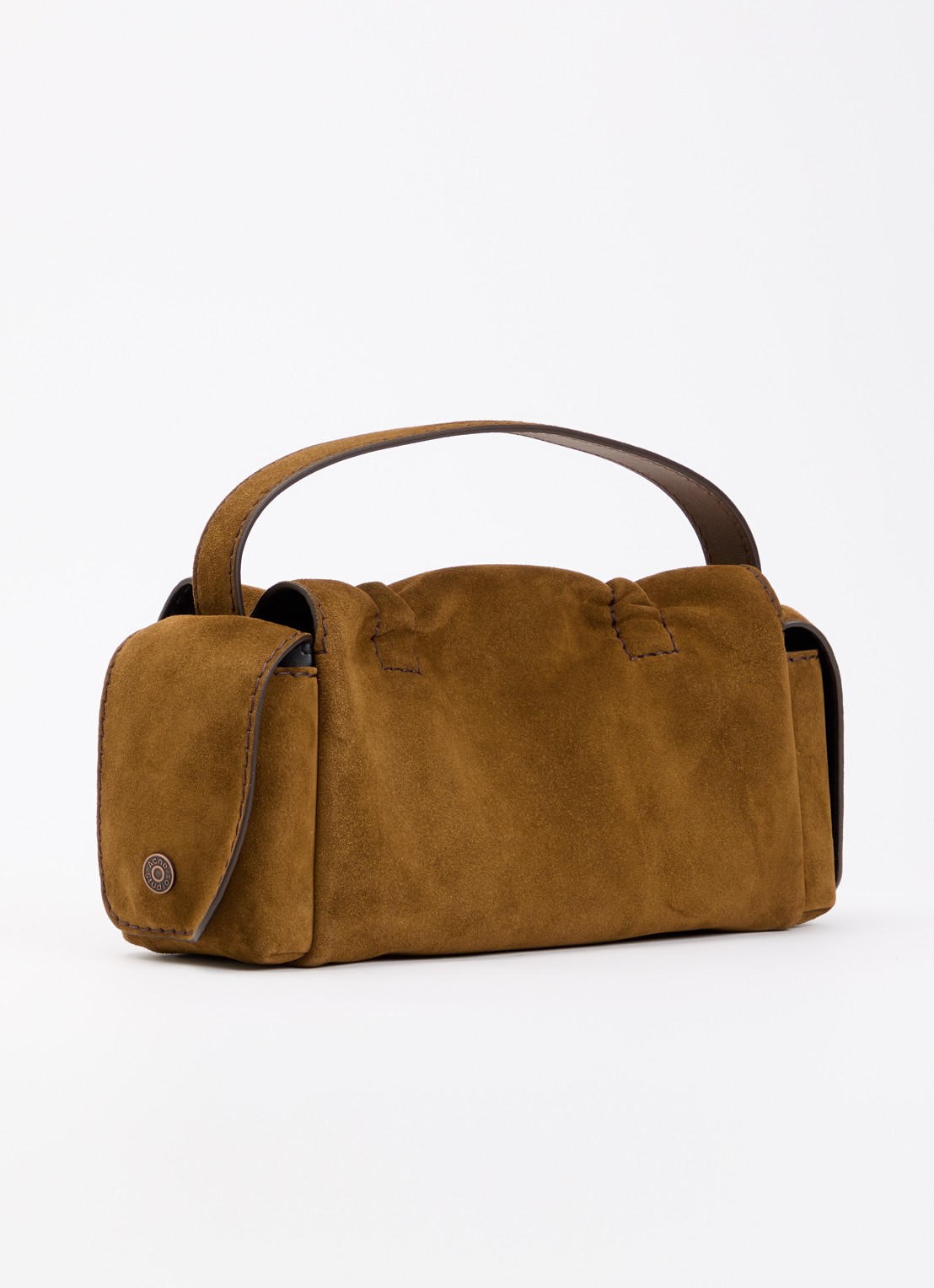 Acne Studios Schoudertas van kalfssuède - achterkant 5 bruin