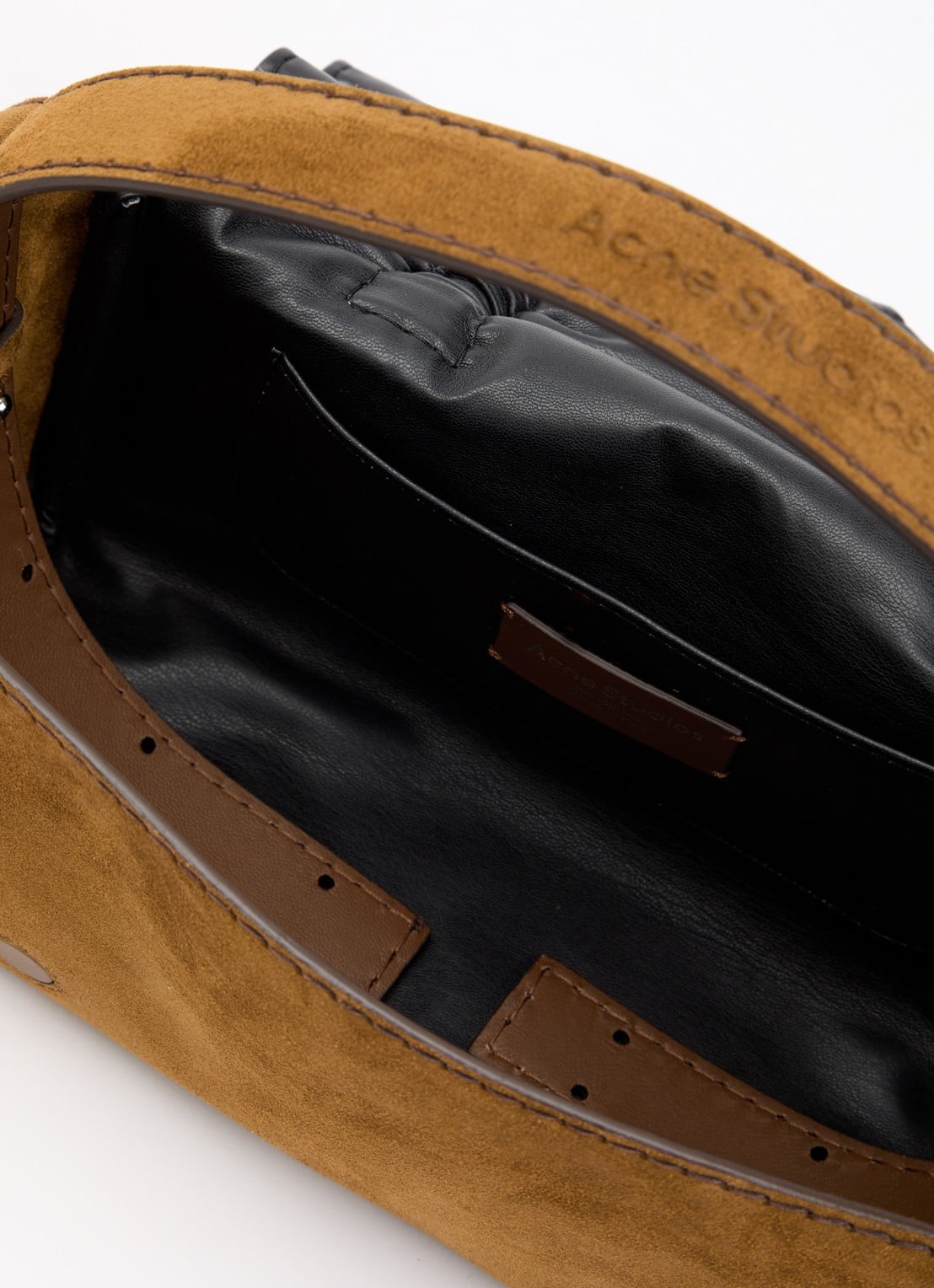 Acne Studios Schoudertas van kalfssuède - detail 3 bruin
