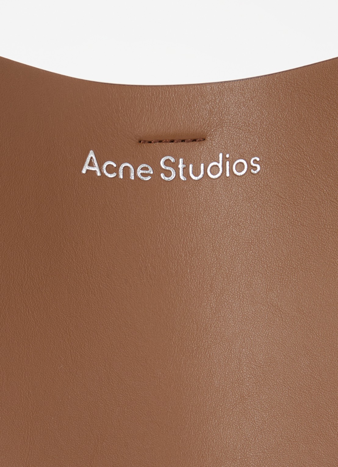 Acne Studios Schoudertas van leer en afneembare schouderriem - detail 6 bruin