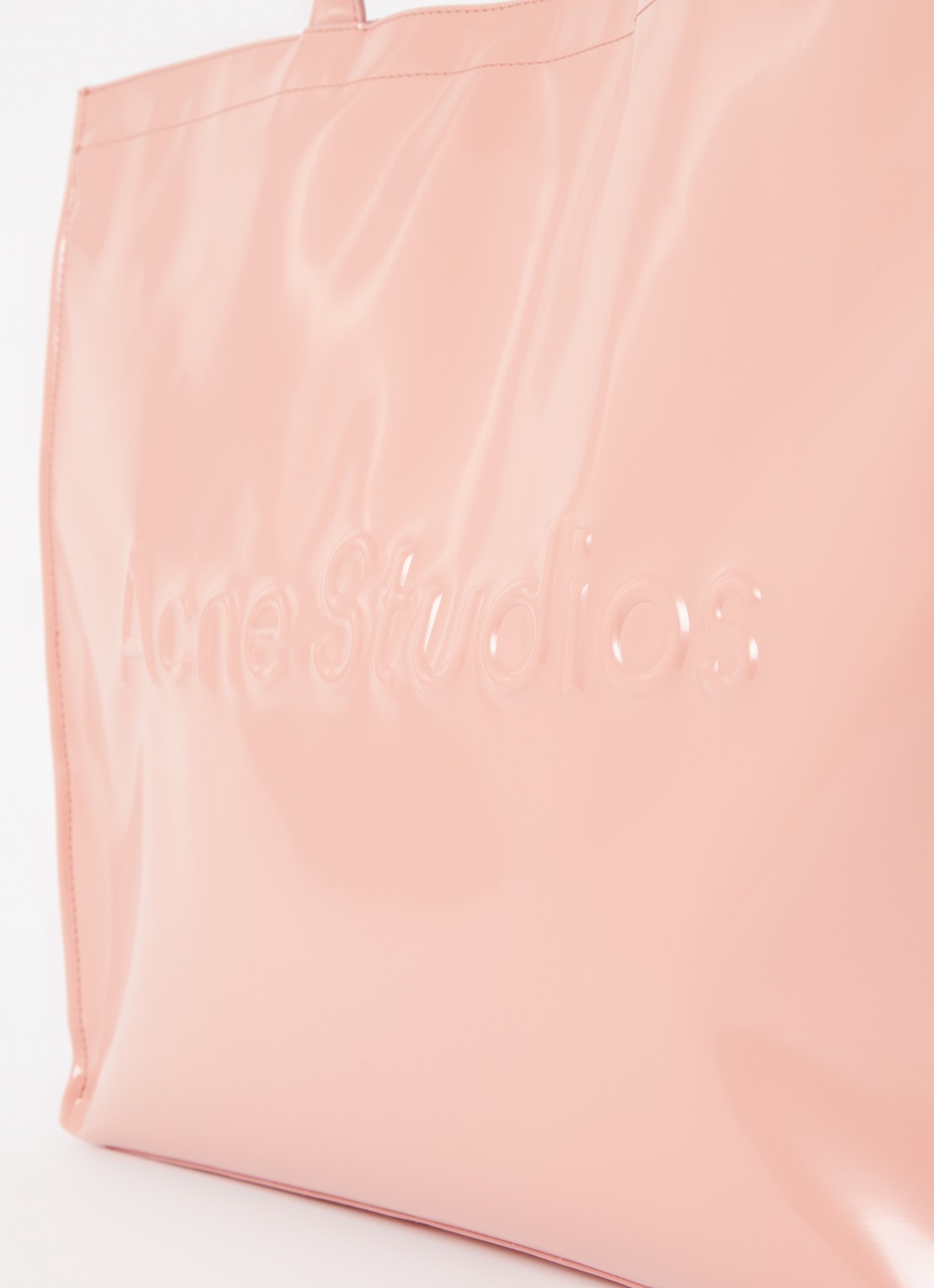 Acne Studios Shopper met logo - detail 7 zalmroze