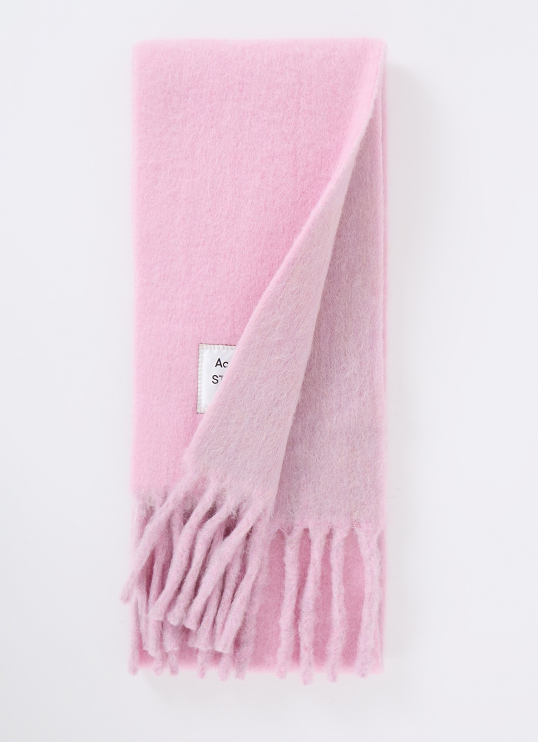 Acne Studios Sjaal in alpaca wolblend 250 x 25 cm - voorkant roze