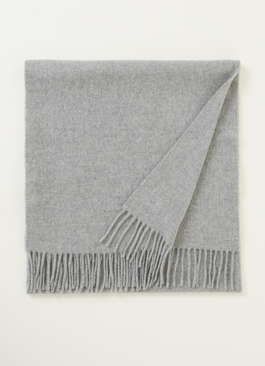 Acne Studios Sjaal van wol 200 x 45 cm - voorkant 2 lichtgrijs