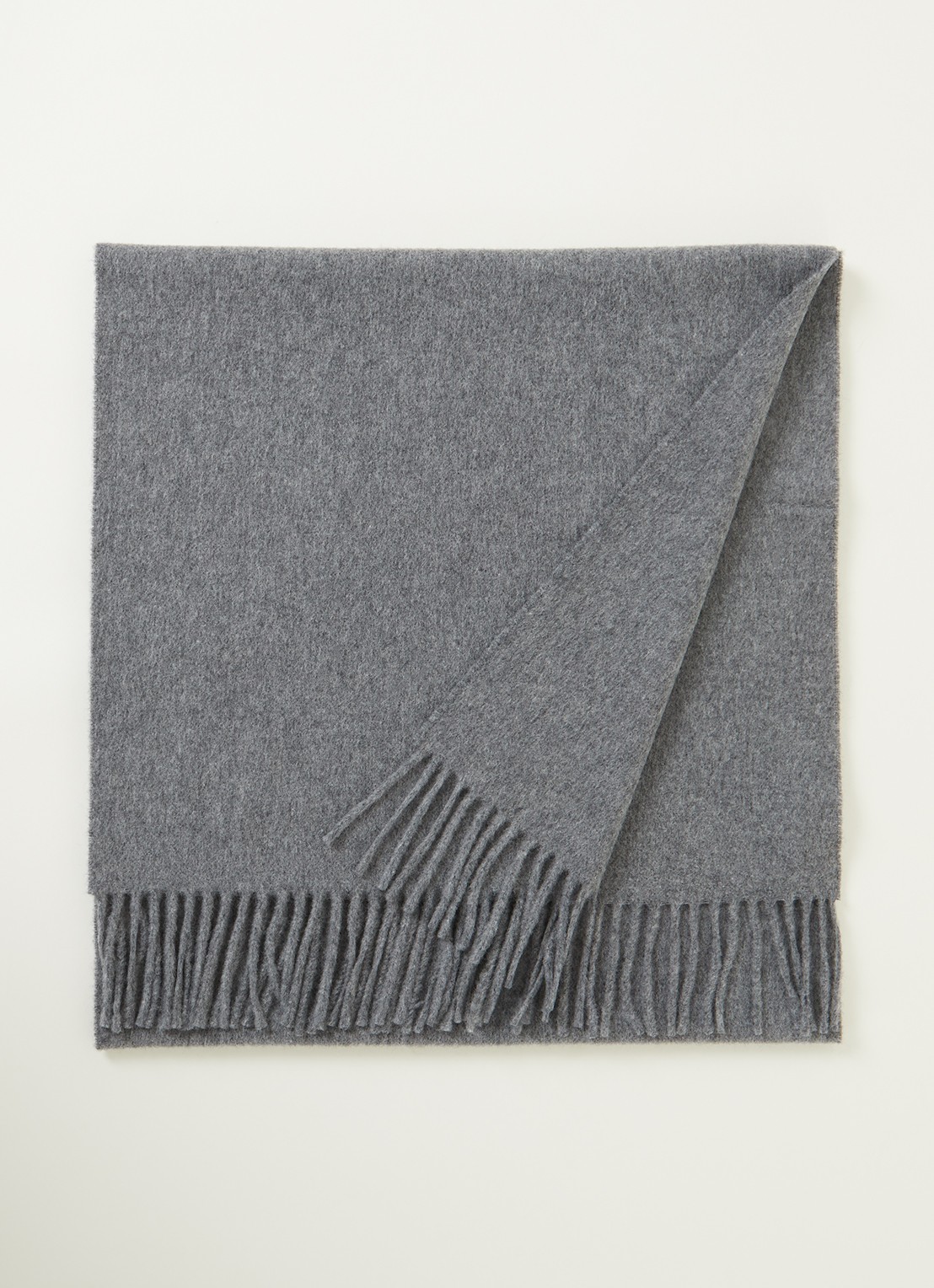 Acne Studios Sjaal van wol 200 x 45 cm - voorkant 2 grijsmele