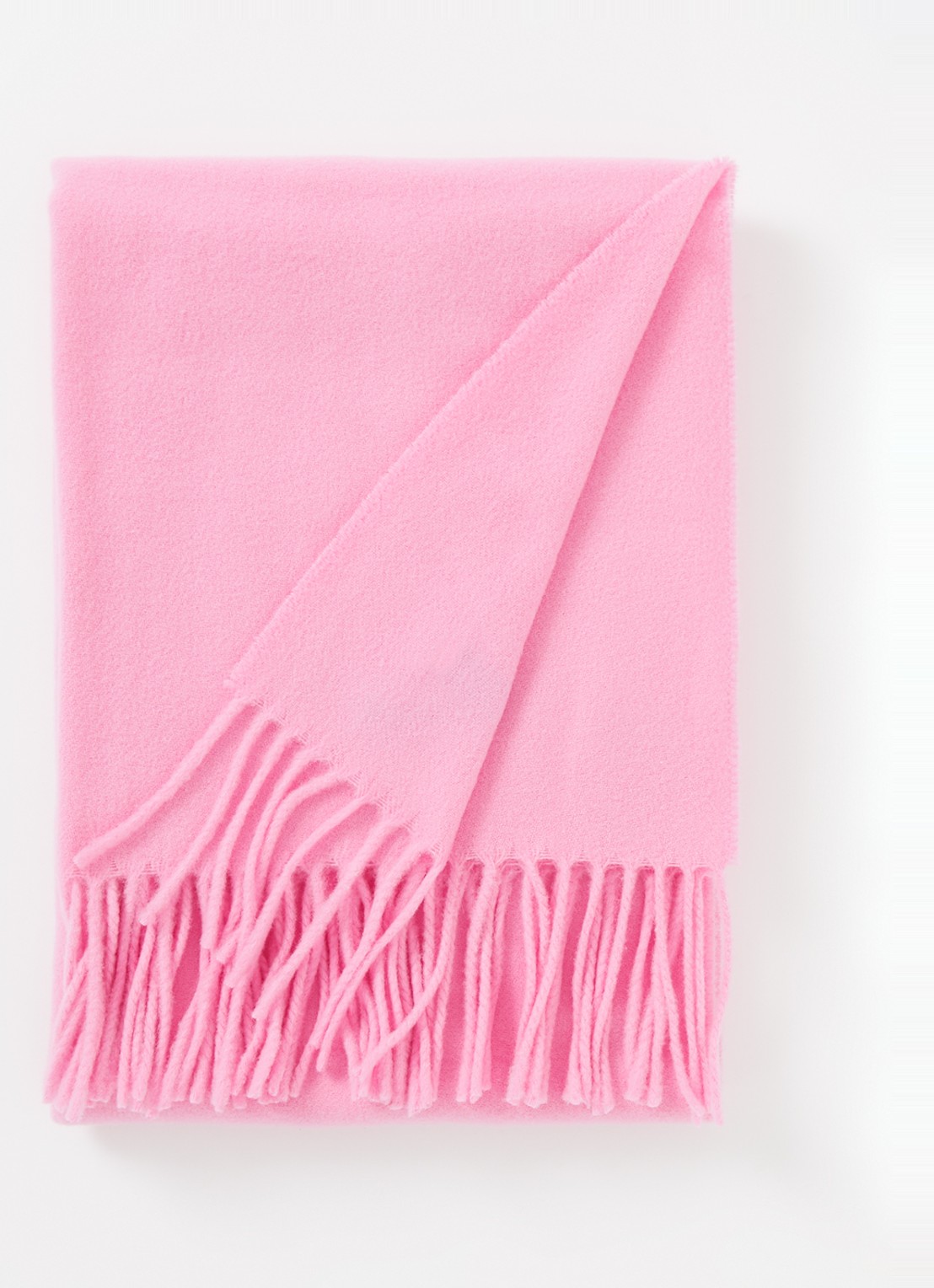 Acne Studios Sjaal van wol met logo 200 x 45 cm - voorkant roze