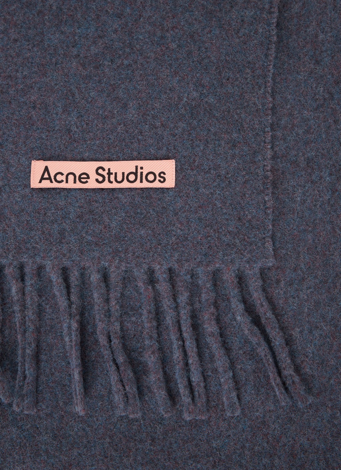 Acne Studios Sjaal van wol met logo 200 x 45 cm - detail 3 paars