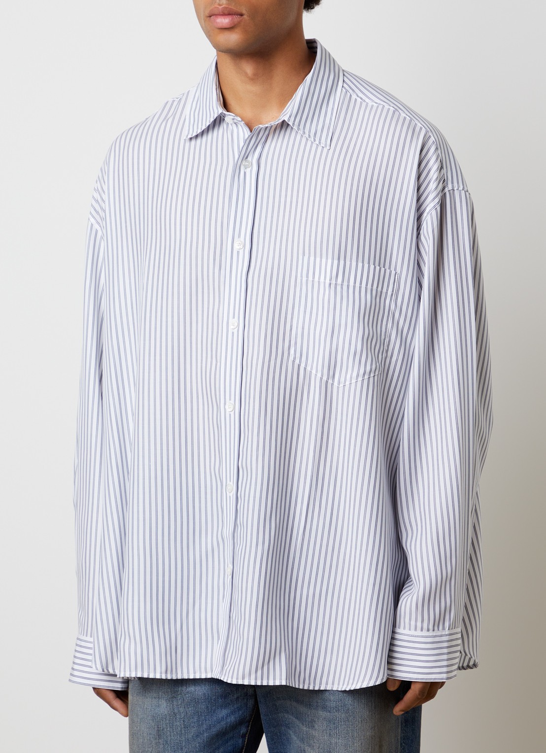 Acne Studios Soffia overhemd met borstzak - detail indigo