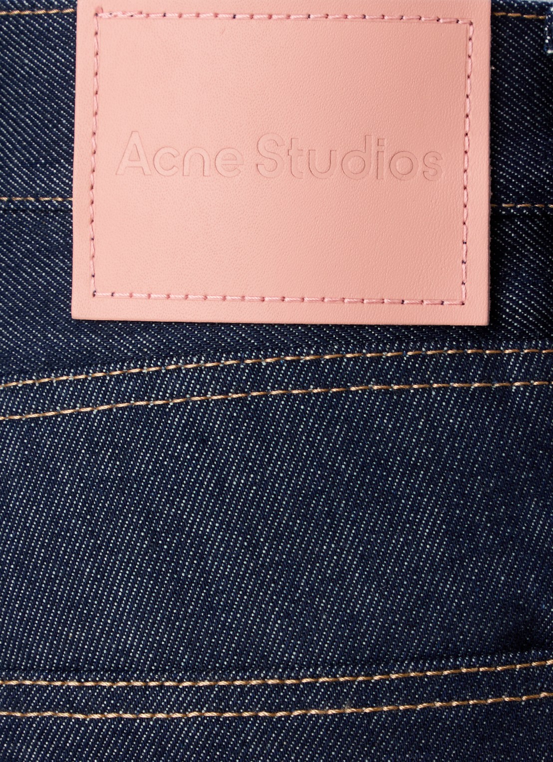 Acne Studios Straight leg jeans met donkere wassing - detail 6 indigo