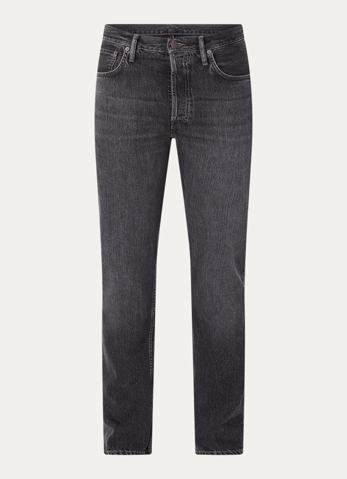 Acne Studios Straight leg jeans van  katoen met gekleurde wassing - voorkant 5 zwart