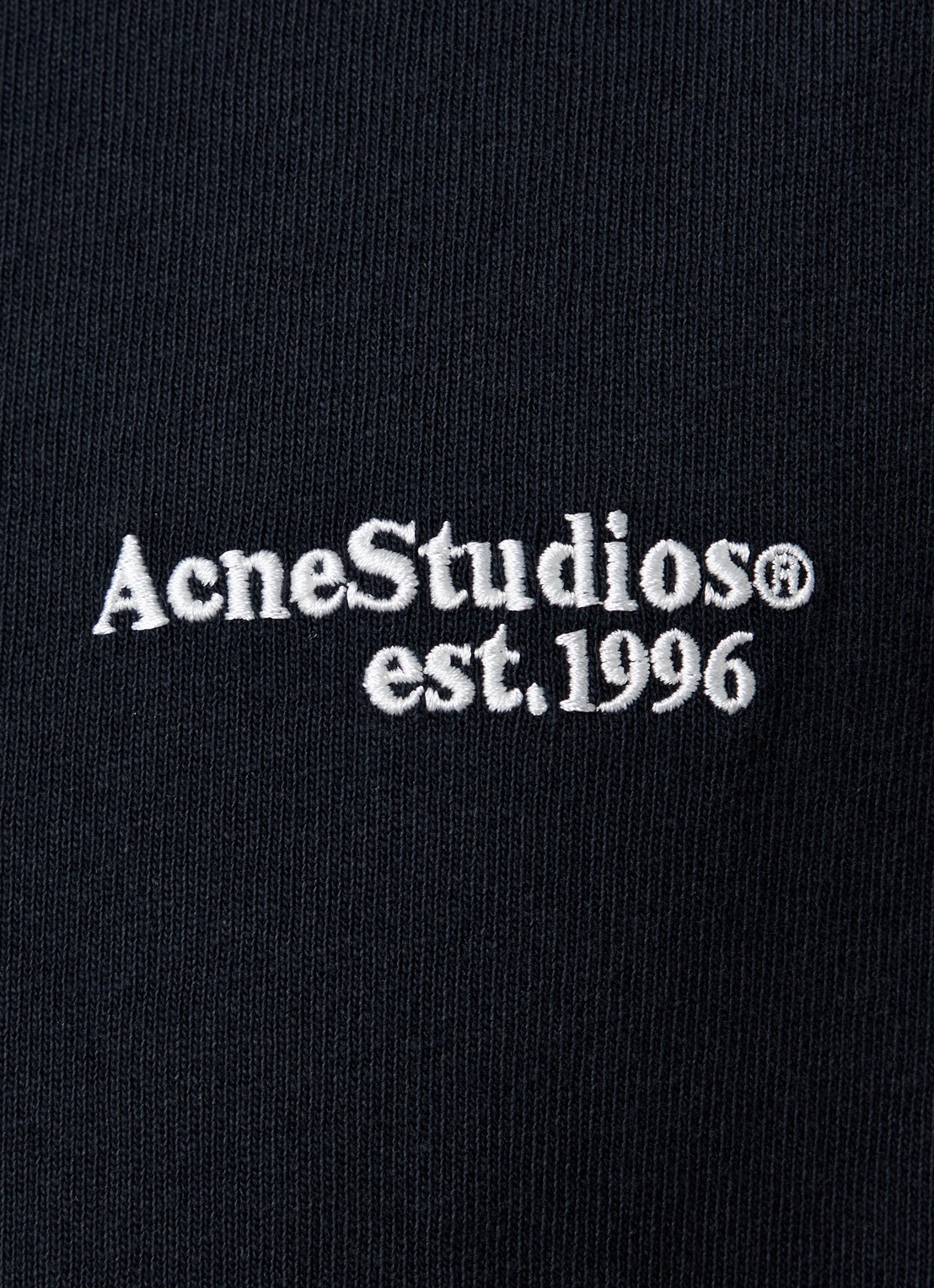 Acne Studios Sweater met halve rits en logoborduring - detail 5 zwart