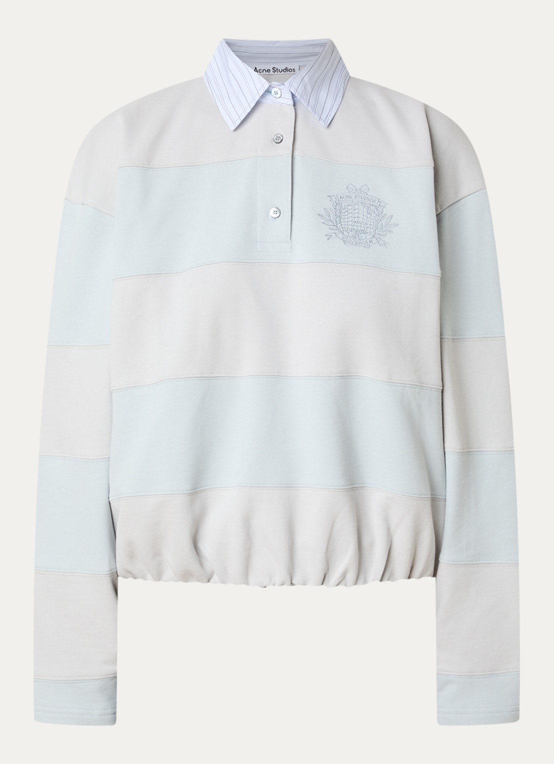 Acne Studios Sweater met logo - voorkant 2 lichtblauw
