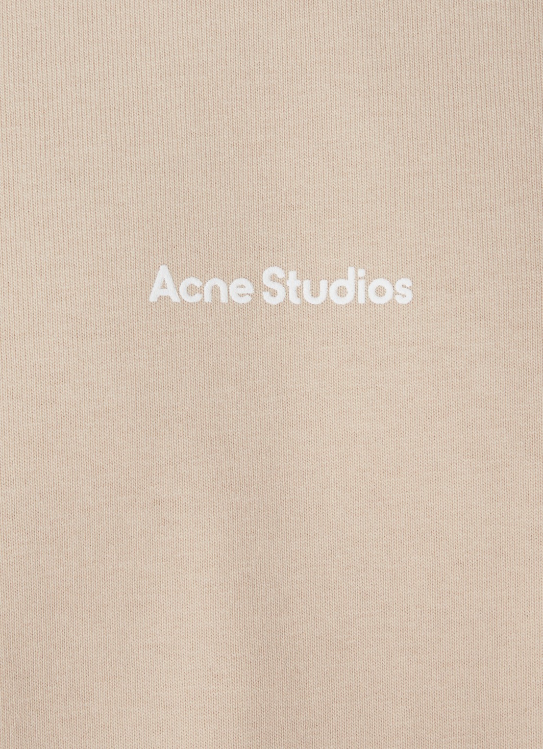 Acne Studios Sweater met logoborduring en trompetmouw - detail 2 donkerbeige