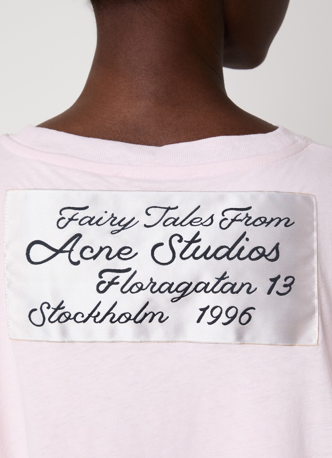 Acne Studios T-shirt met backprint - detail 5 roze