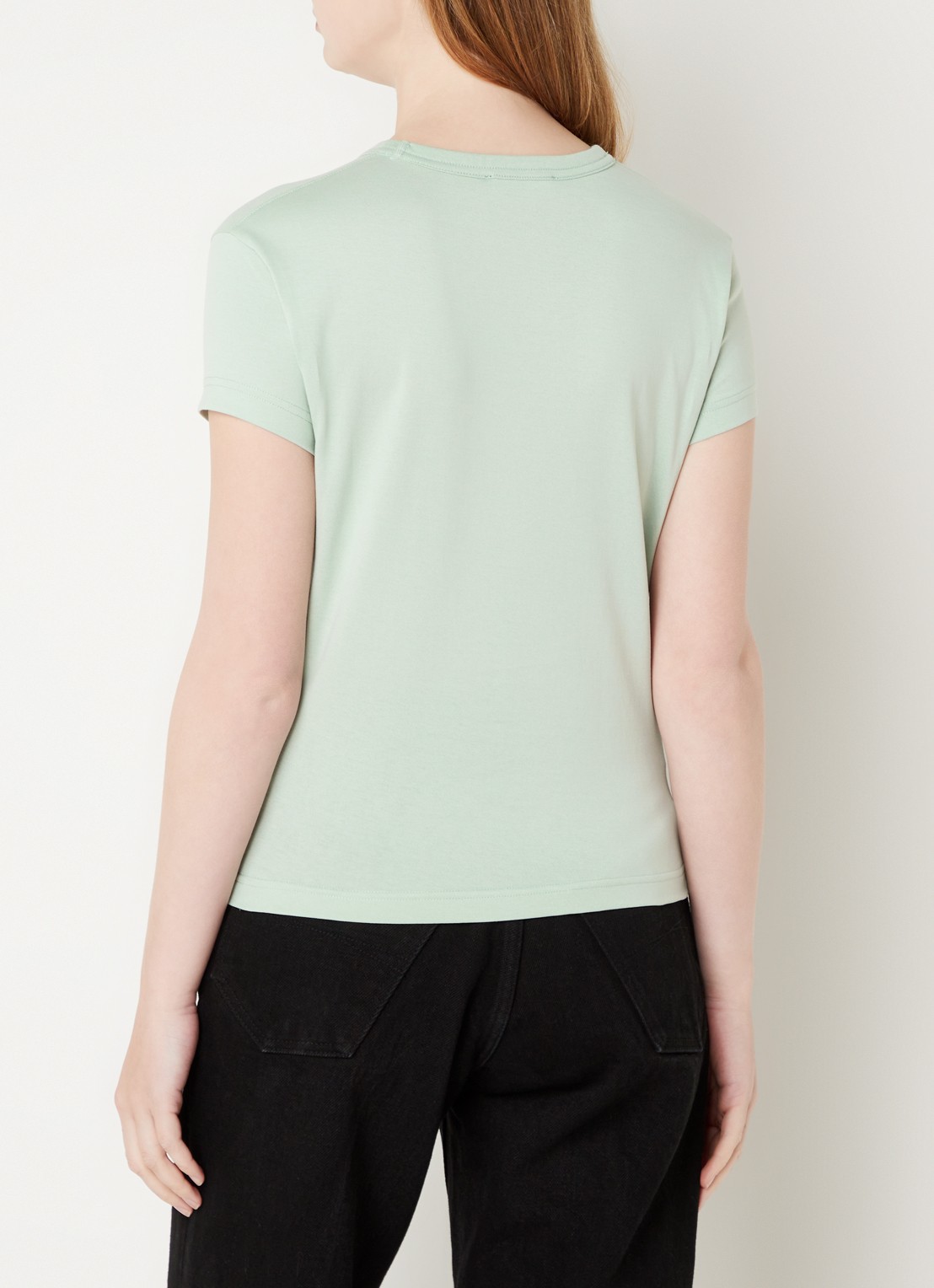 Acne Studios T-shirt met logo - achterkant lichtgroen
