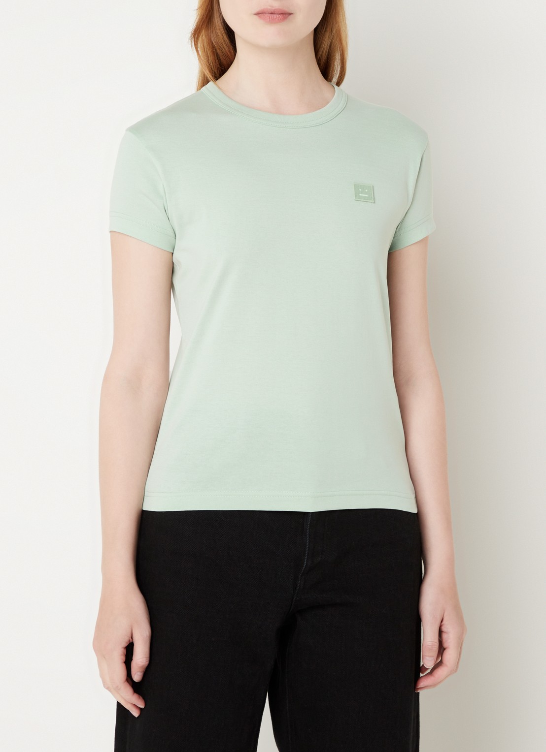 Acne Studios T-shirt met logo - detail 4 lichtgroen