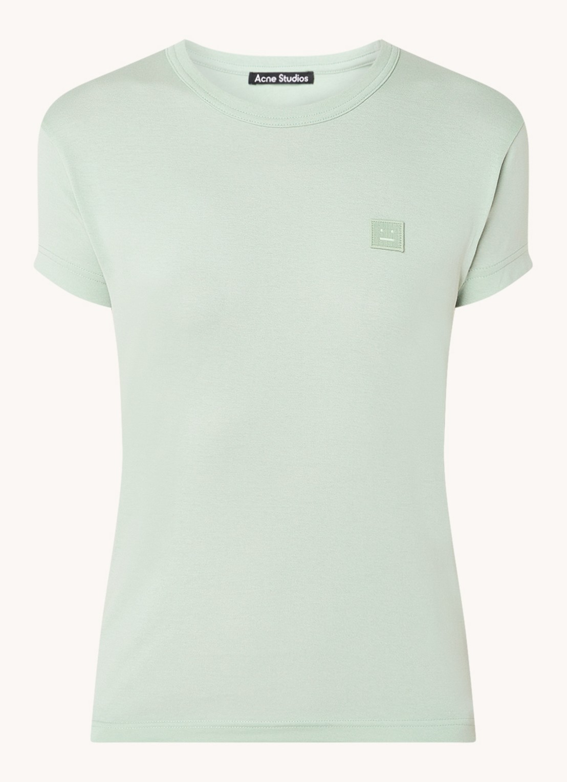 Acne Studios T-shirt met logo - voorkant 2 lichtgroen