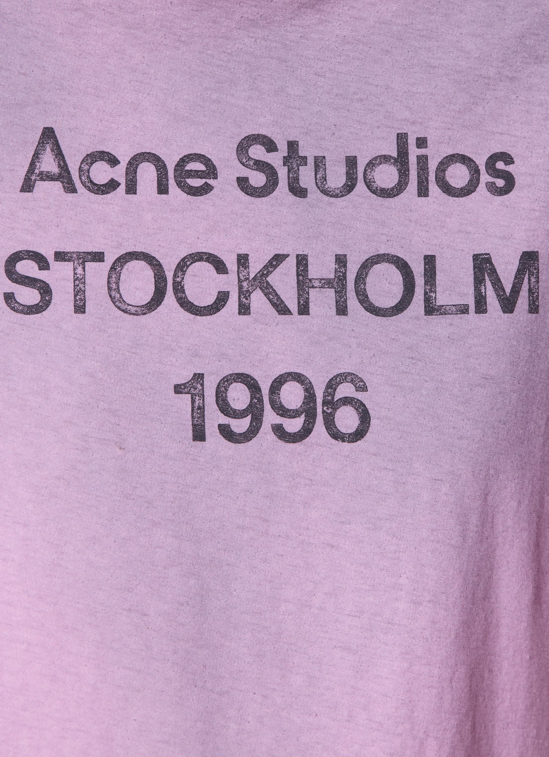 Acne Studios T-shirt met logoprint en verwassen afwerking - detail 3 roze