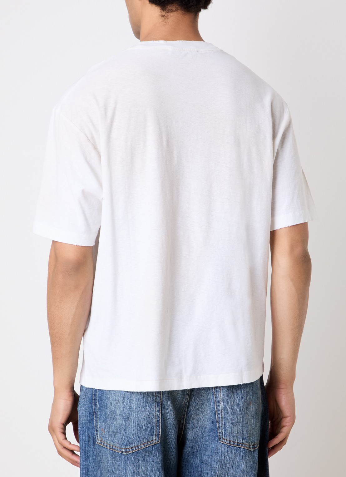 Acne Studios T-shirt met logoprint - achterkant 3 gebroken wit