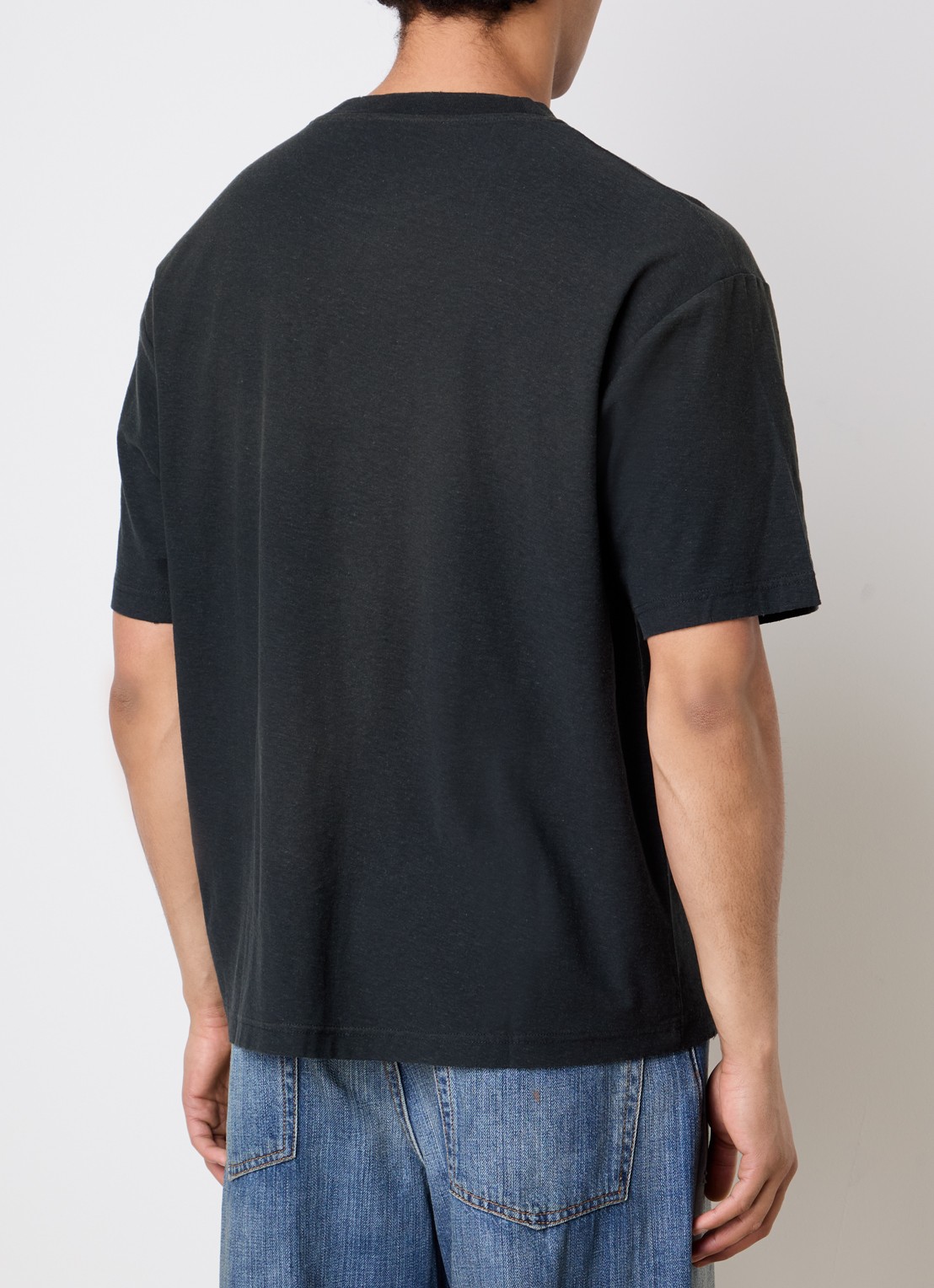 Acne Studios T-shirt met logoprint - achterkant donkergroen