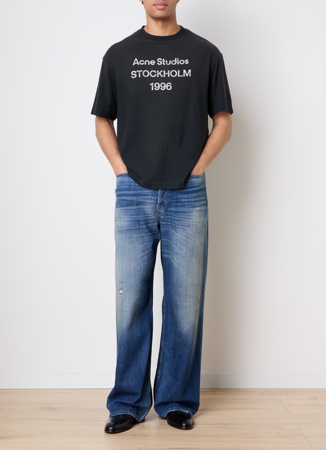 Acne Studios T-shirt met logoprint - voorkant 3 donkergroen
