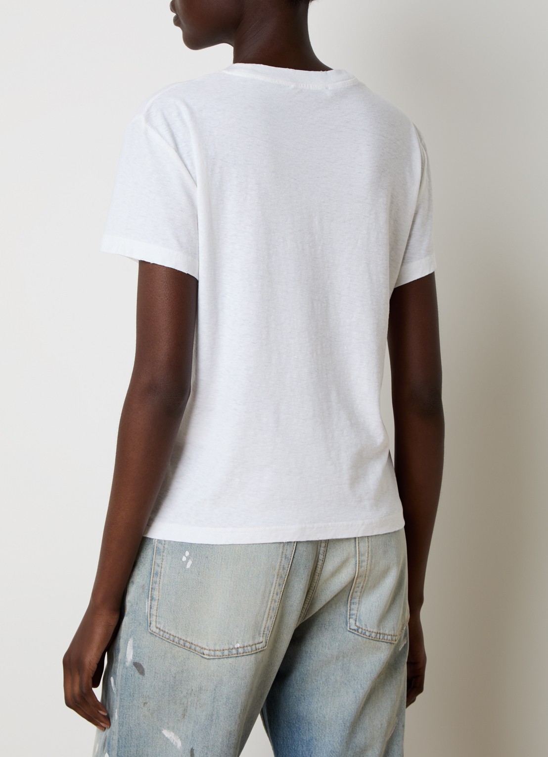 Acne Studios T-shirt met logoprint - achterkant 3 gebroken wit