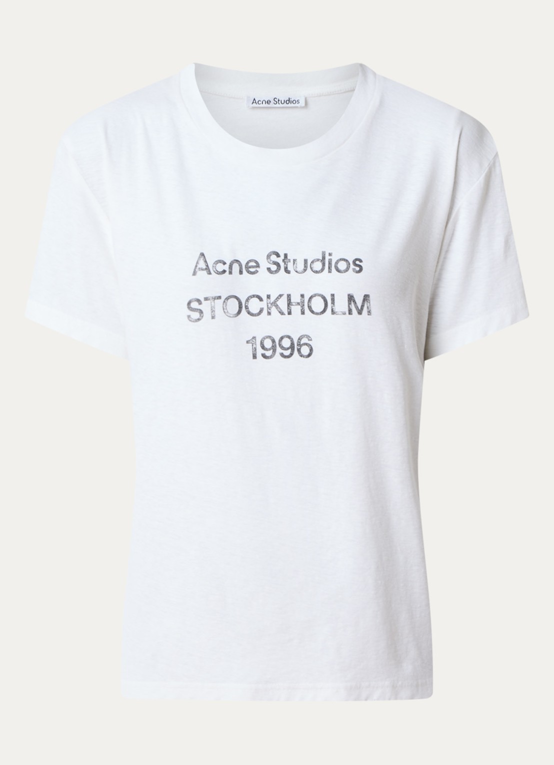 Acne Studios T-shirt met logoprint - voorkant 4 gebroken wit