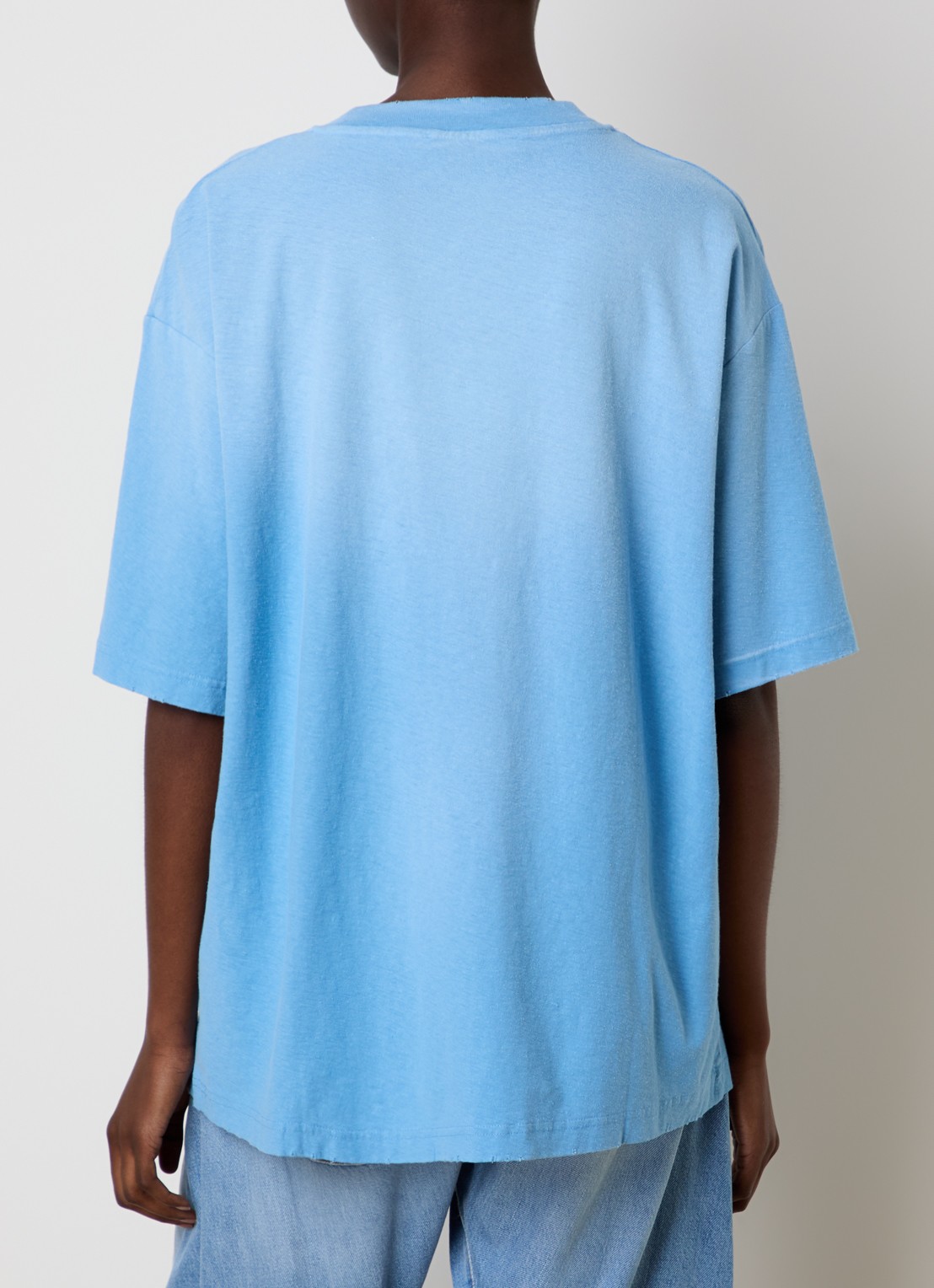 Acne Studios T-shirt met logoprint - achterkant 3 blauw