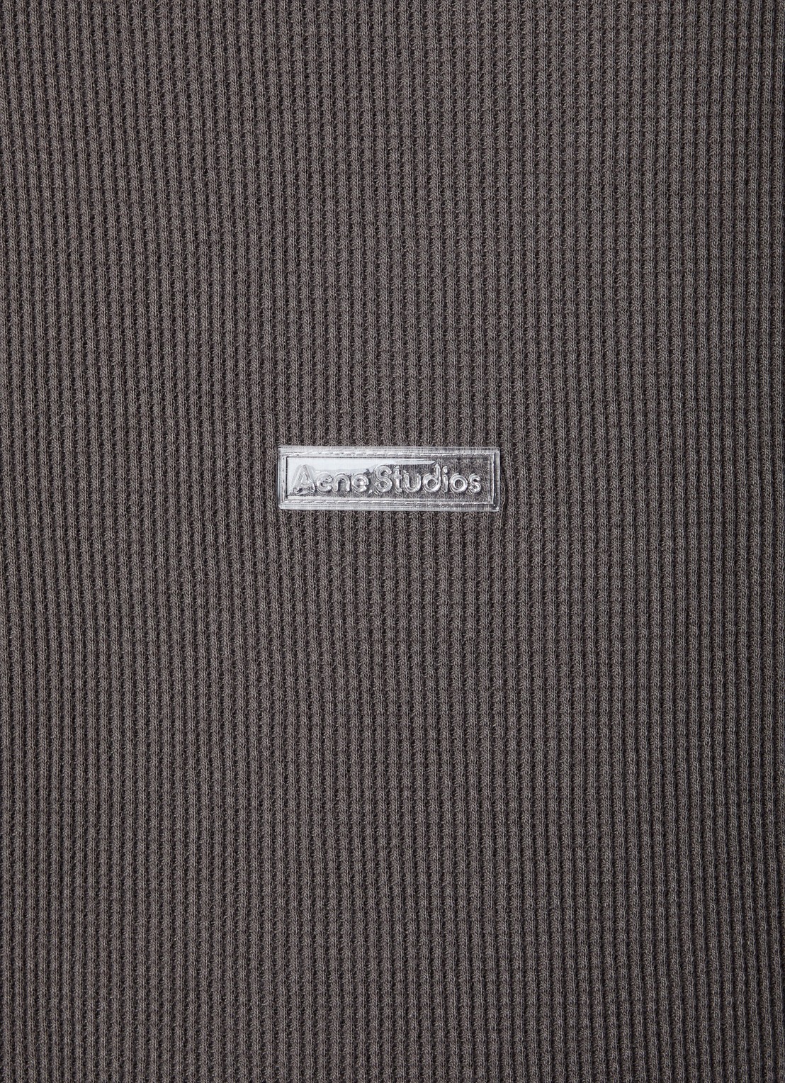 Acne Studios T-shirt met ribstructuur - detail 2 middengrijs