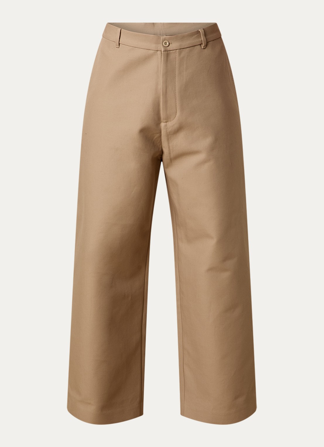 Acne Studios Wide fit chino met steekzakken - voorkant khaki