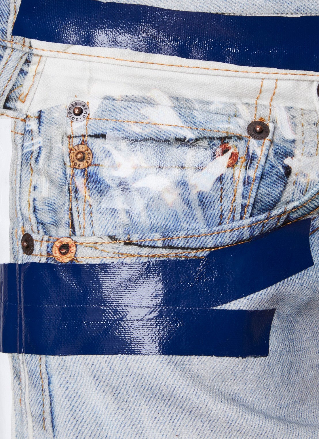 Acne Studios Wide leg jeans met lichte wassing - detail 3 indigo