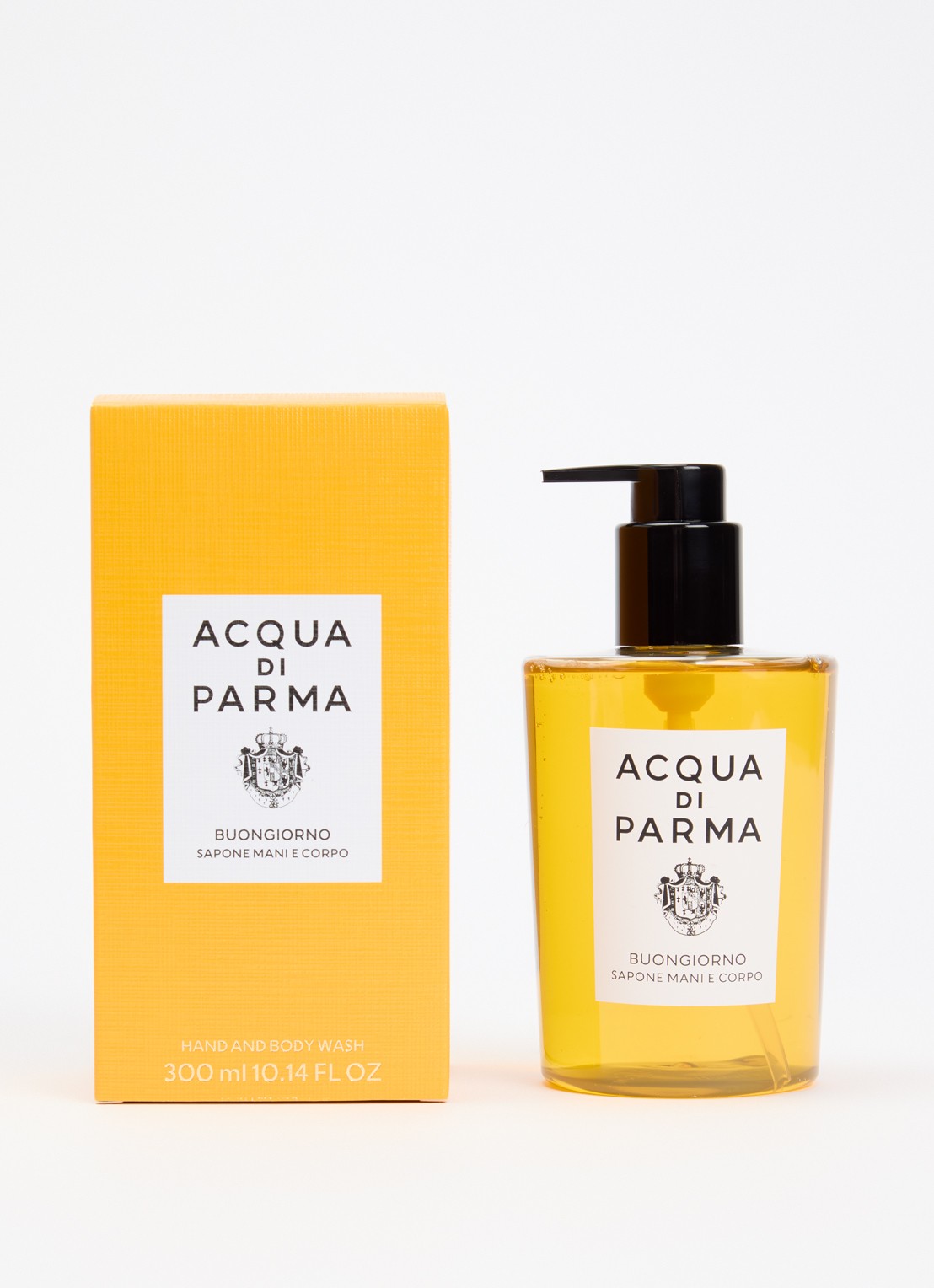 Acqua di Parma Buongiorno Hand- & Body Wash - douchegel & handzeep - voorkant 2 geel