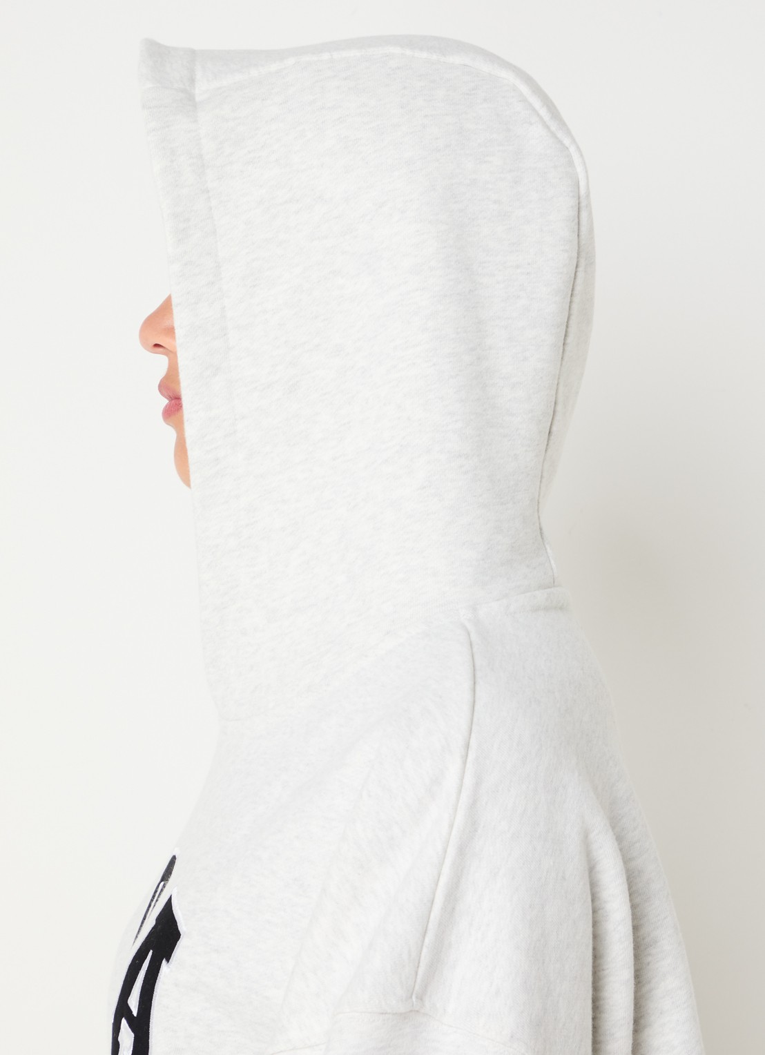 Adanola Ada sweater met logoborduring - detail 5 grijsmele